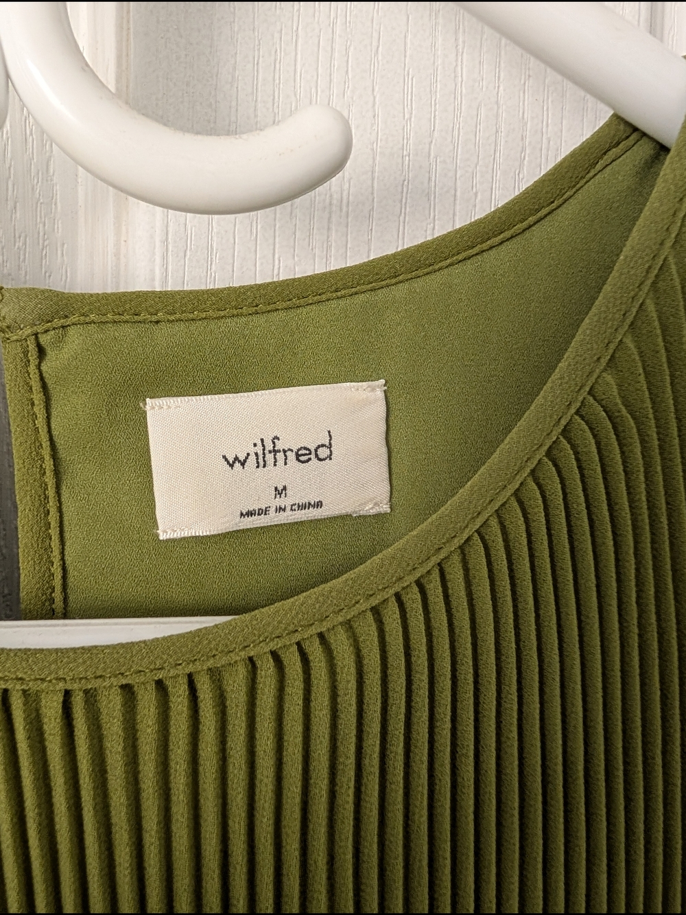 Aritzia Wilfred Daydreamer Mini Pleated Dress Succulent Green - Picture 4 of 7